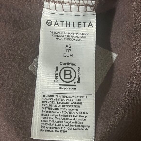 Athleta Dusty Purple Coaster Luxe Sweatshirt Dress Pockets XS NWOT - Picture 6 of 7